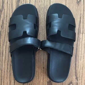 Madden Girl Black Slide Sandals